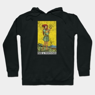 Page of pentacles tarot card (distressed) Hoodie